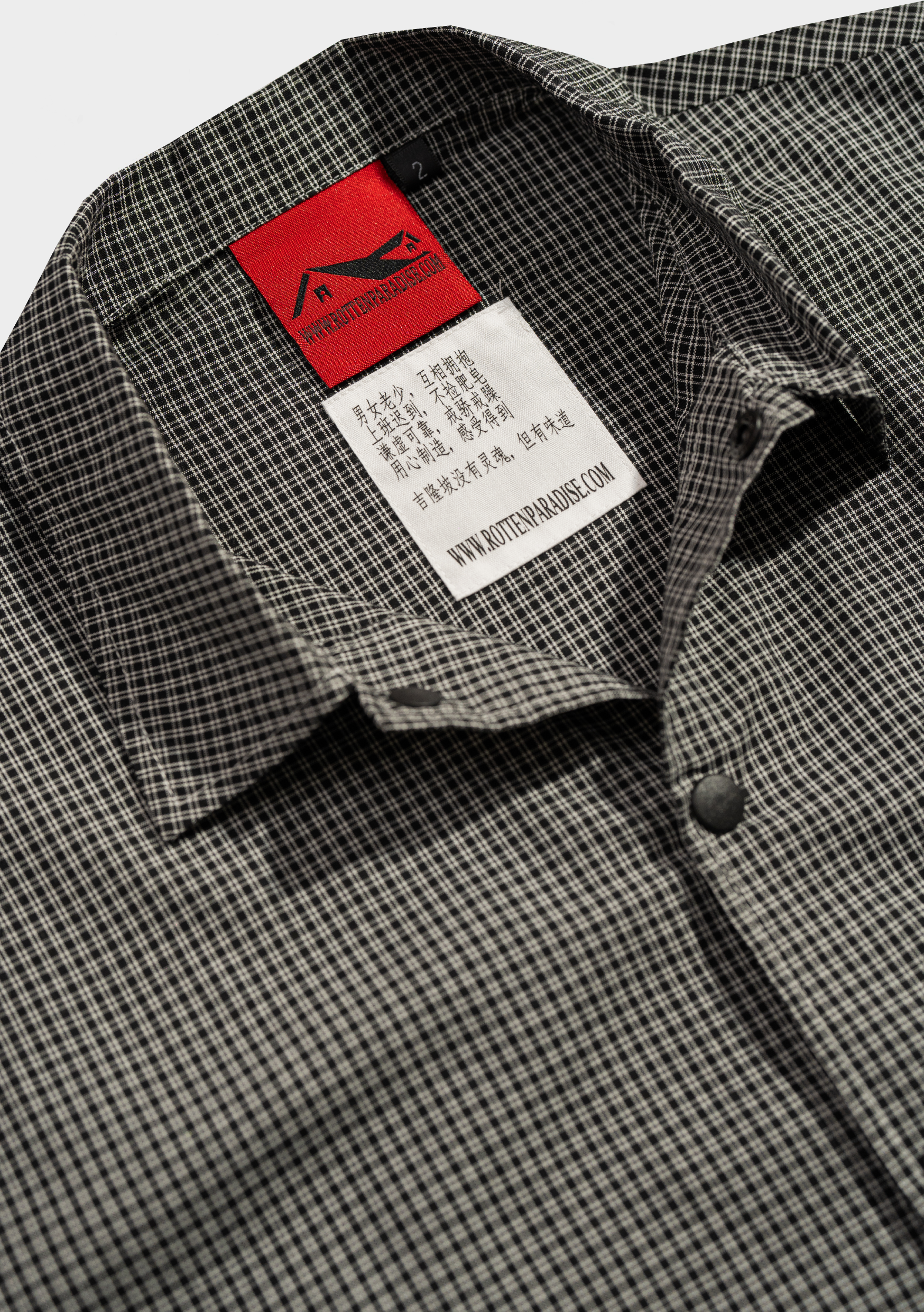 Checkered Boxy Shirt Midnight Blue