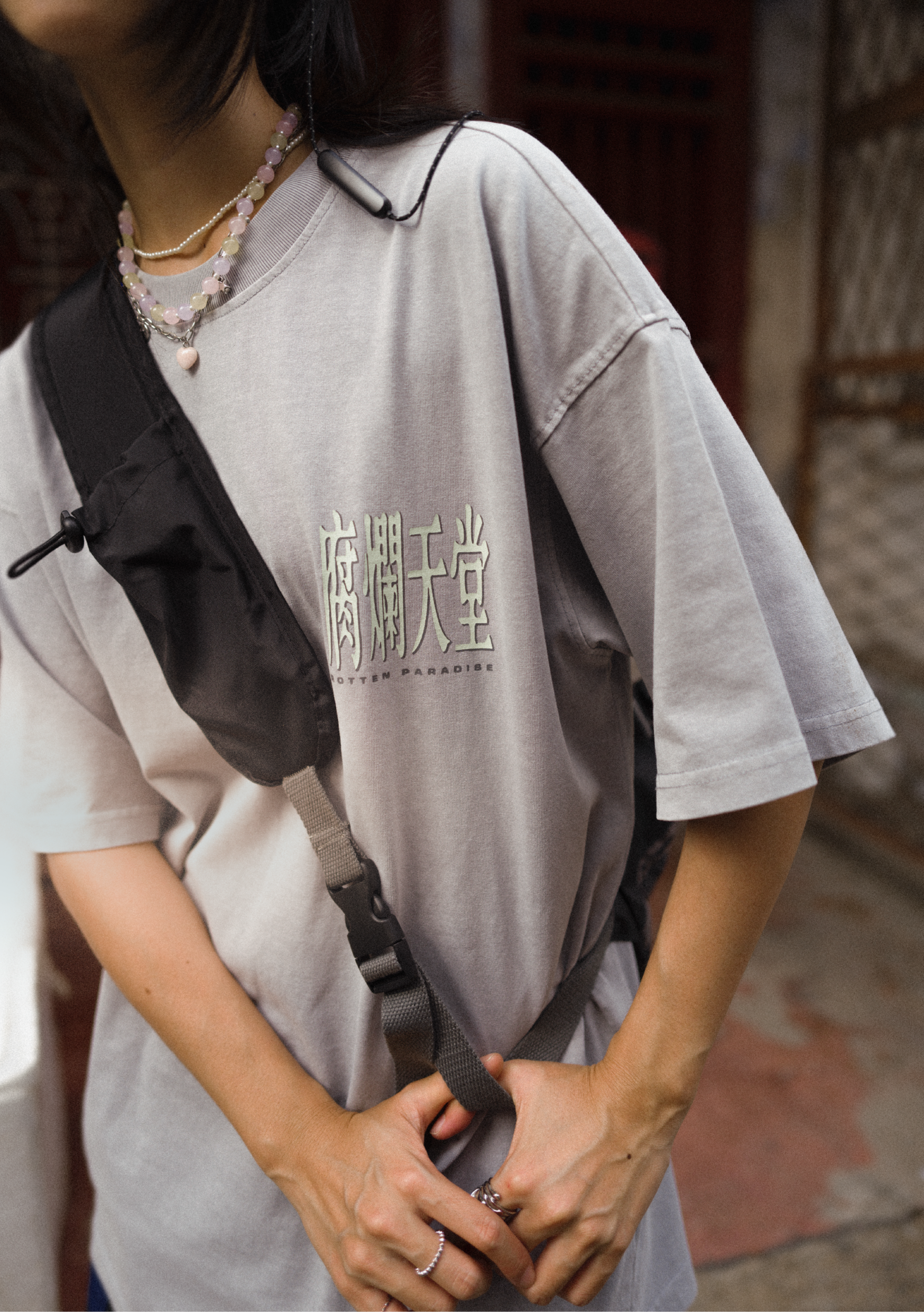 Title Tee Washed Grey