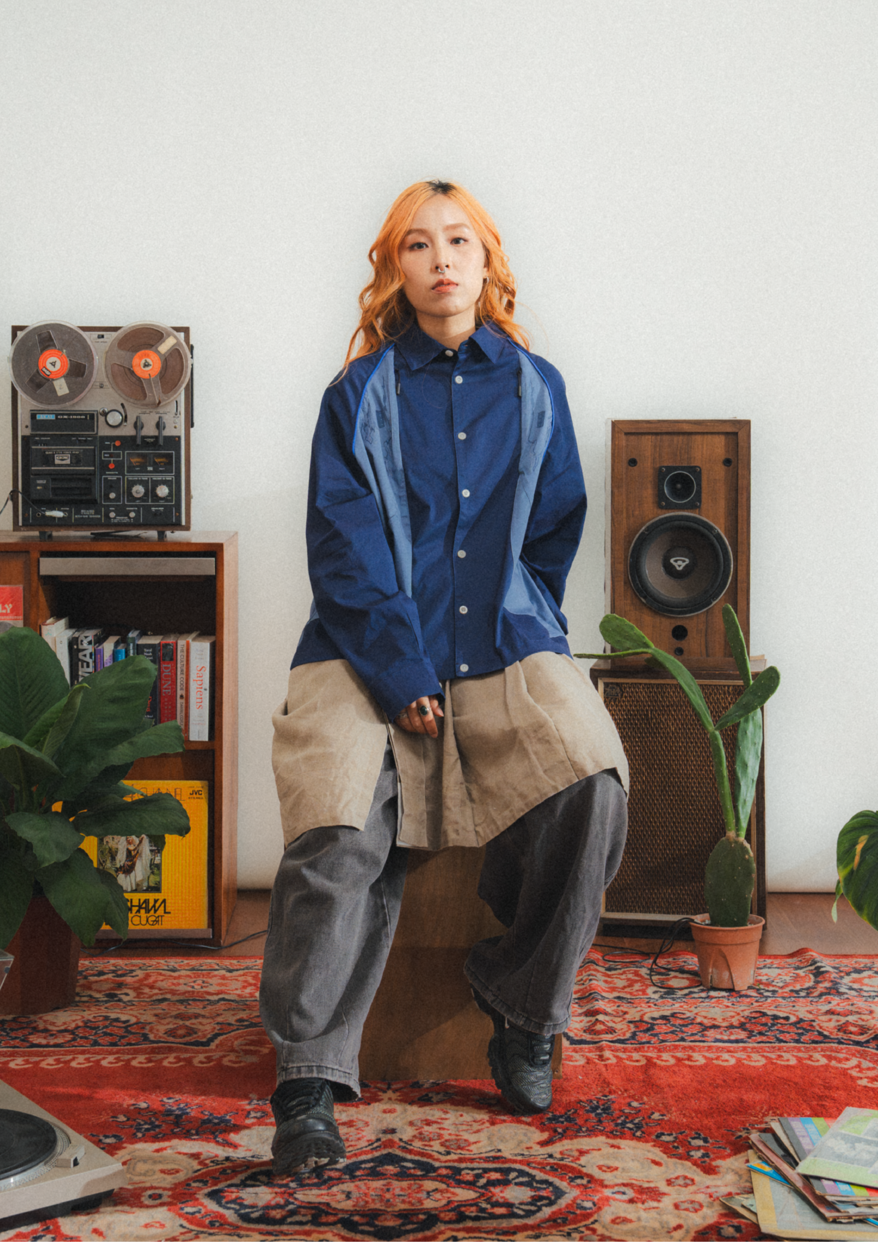 Speaker L/S Shirt Blue