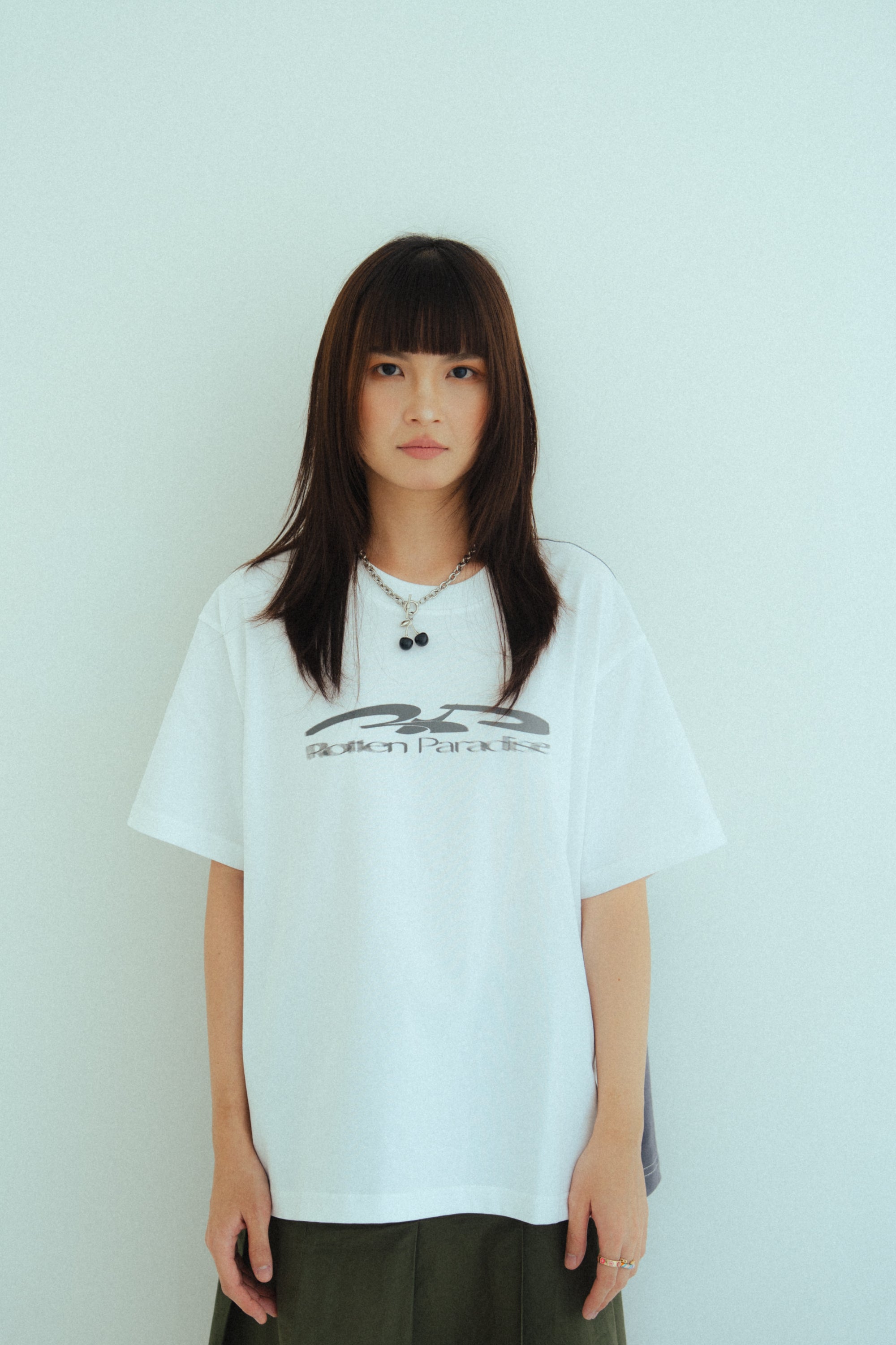 Fading Cropped Tee White