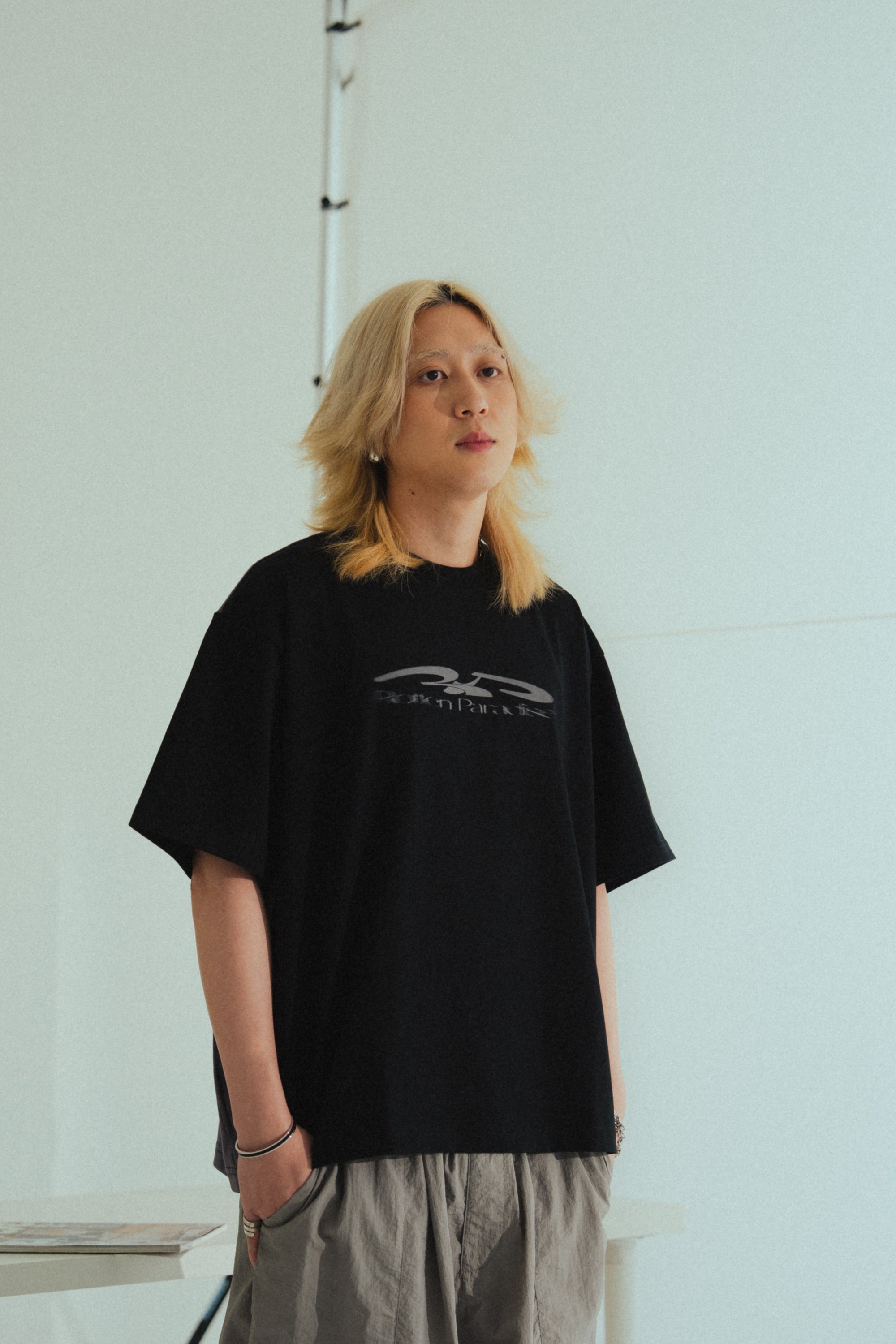 Fading Cropped Tee Black