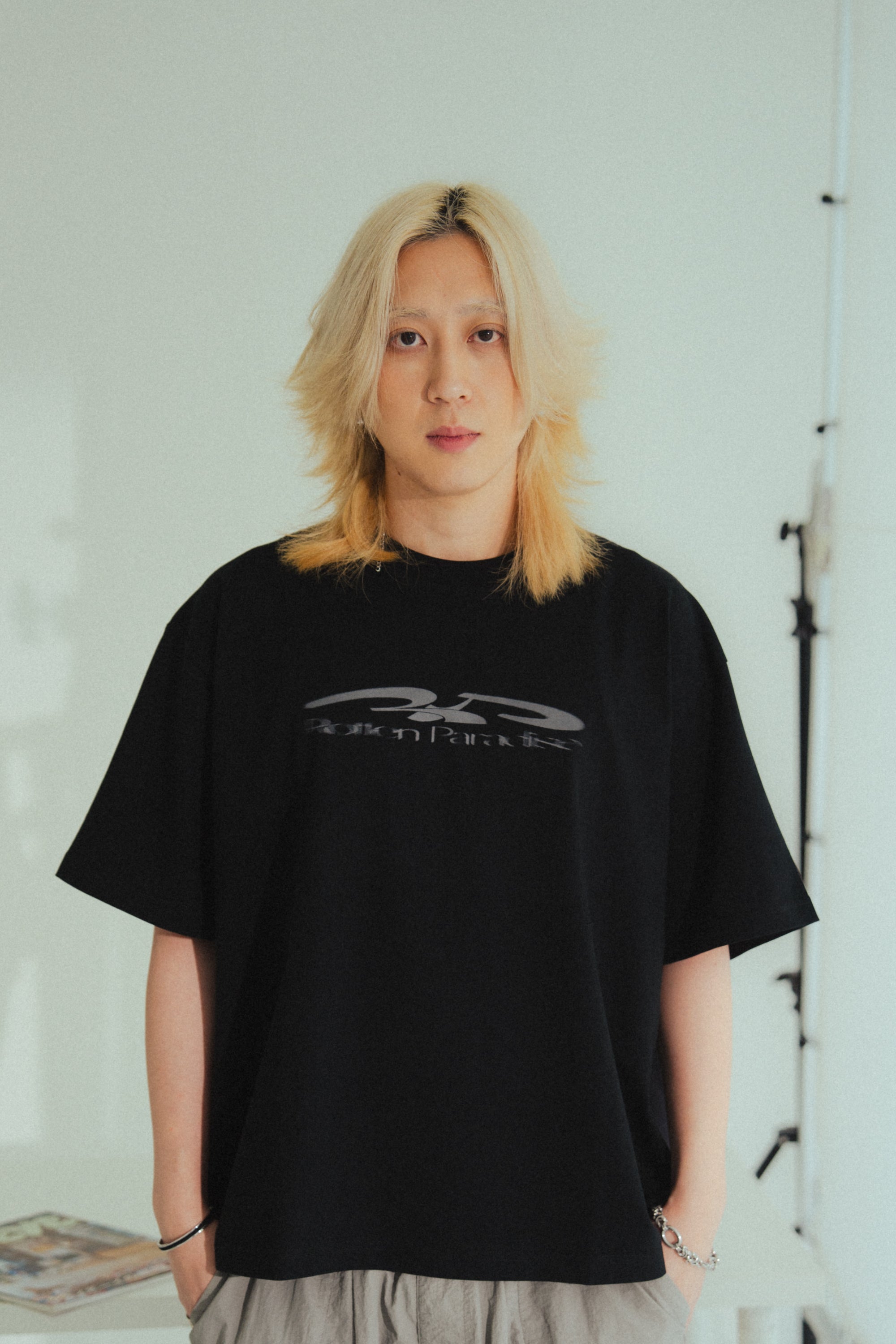 Fading Cropped Tee Black