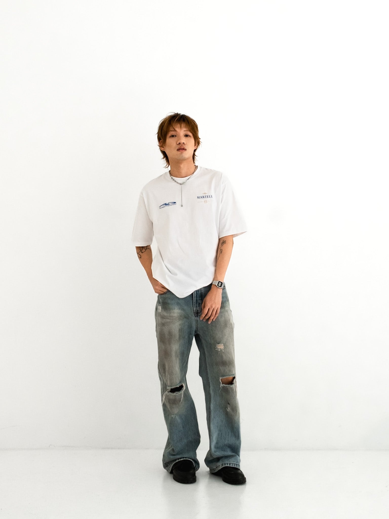 Rotten Paradise x Martell Guest Check Tee White