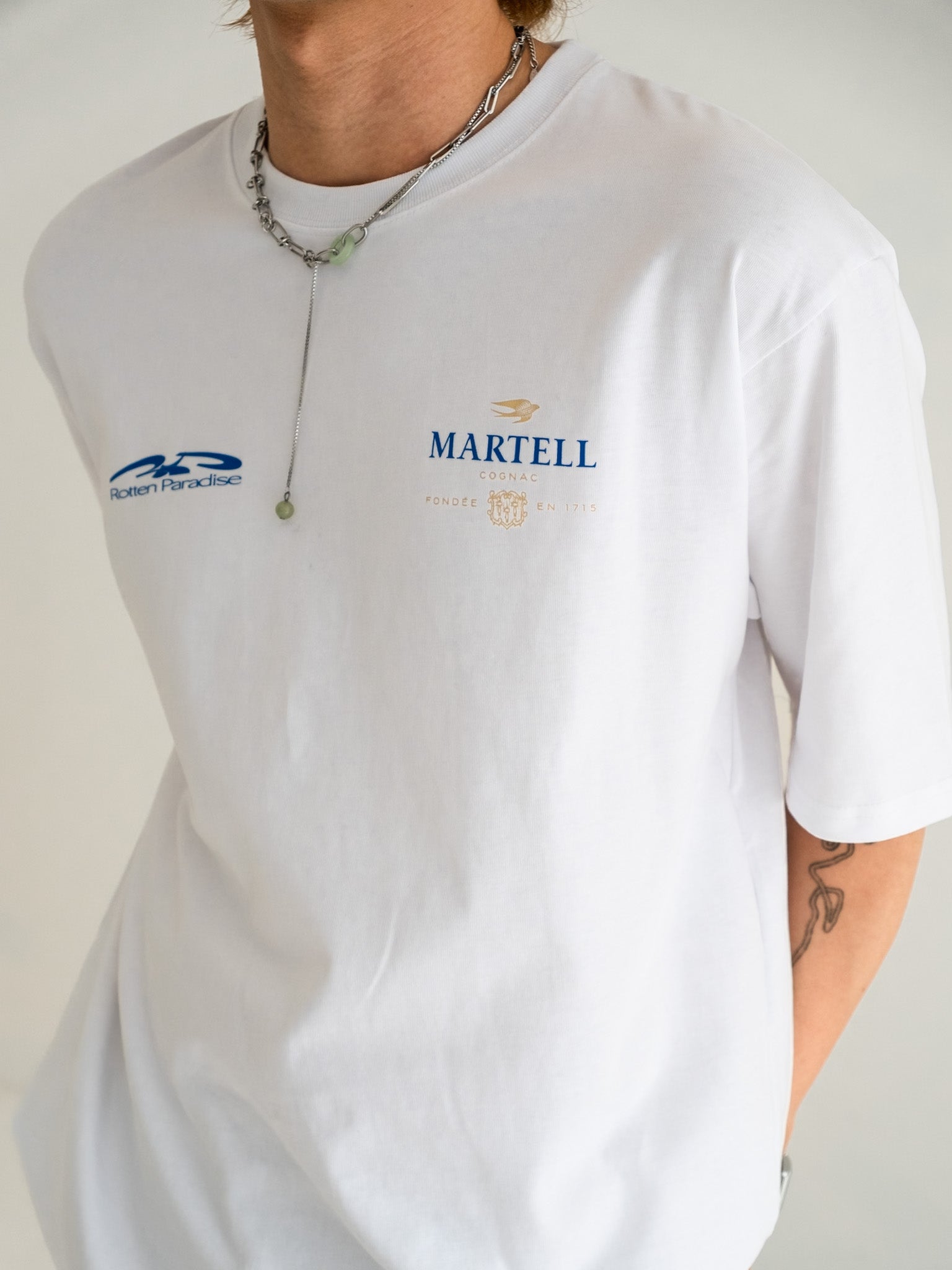 Rotten Paradise x Martell Guest Check Tee White