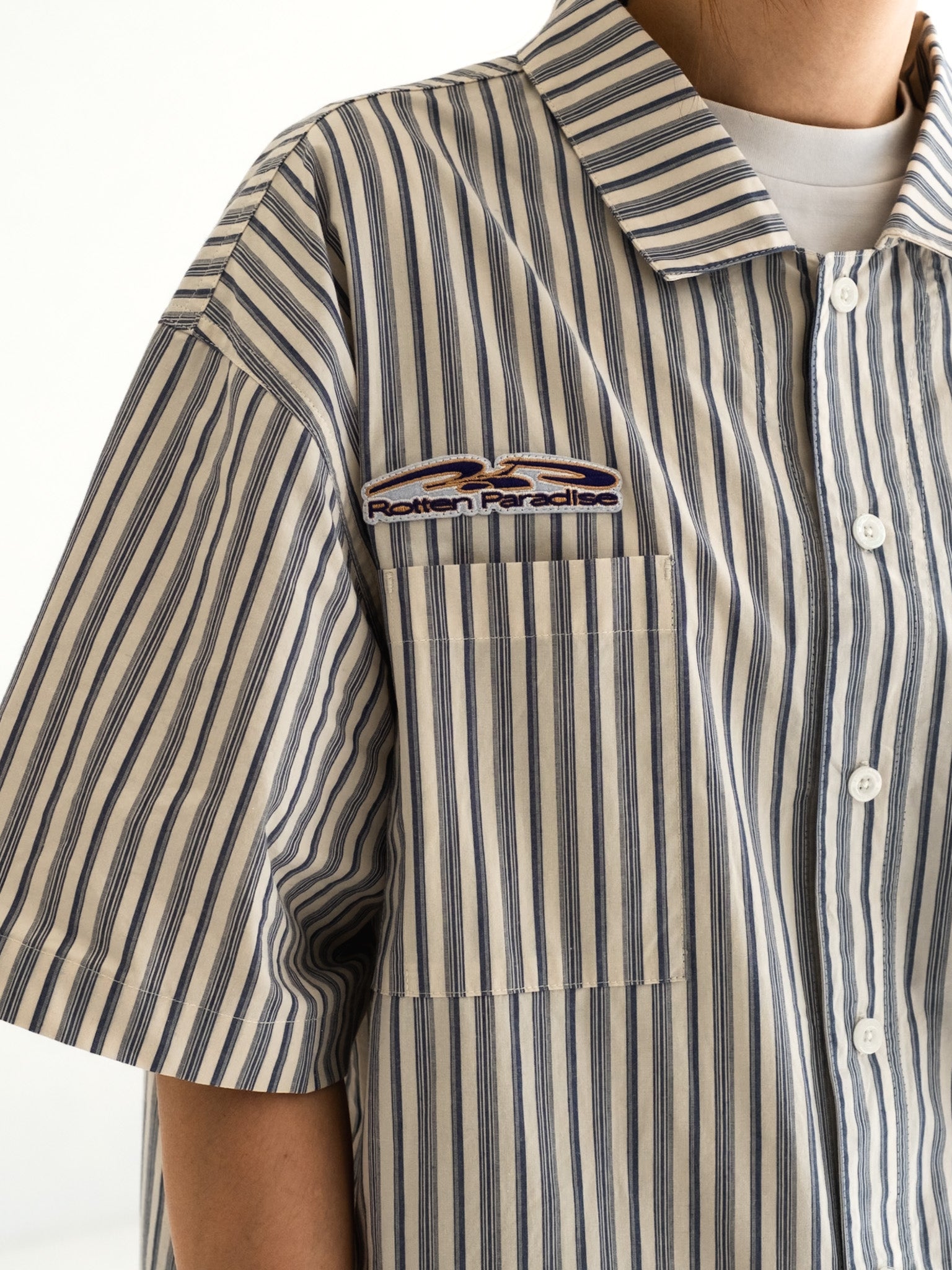Rotten Paradise x Martell Bartender Shirt Chalk Blue
