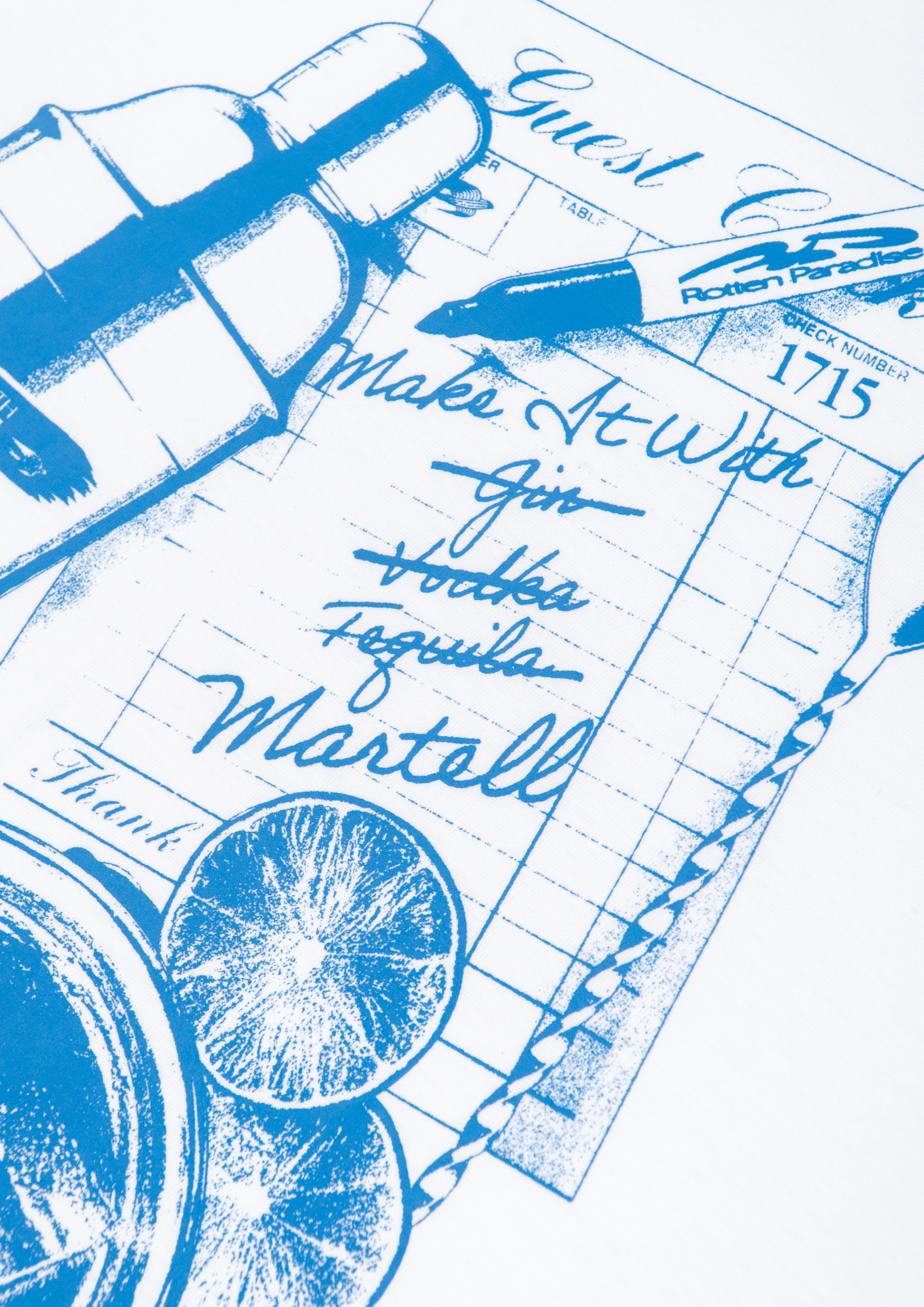 Rotten Paradise x Martell Guest Check Tee White