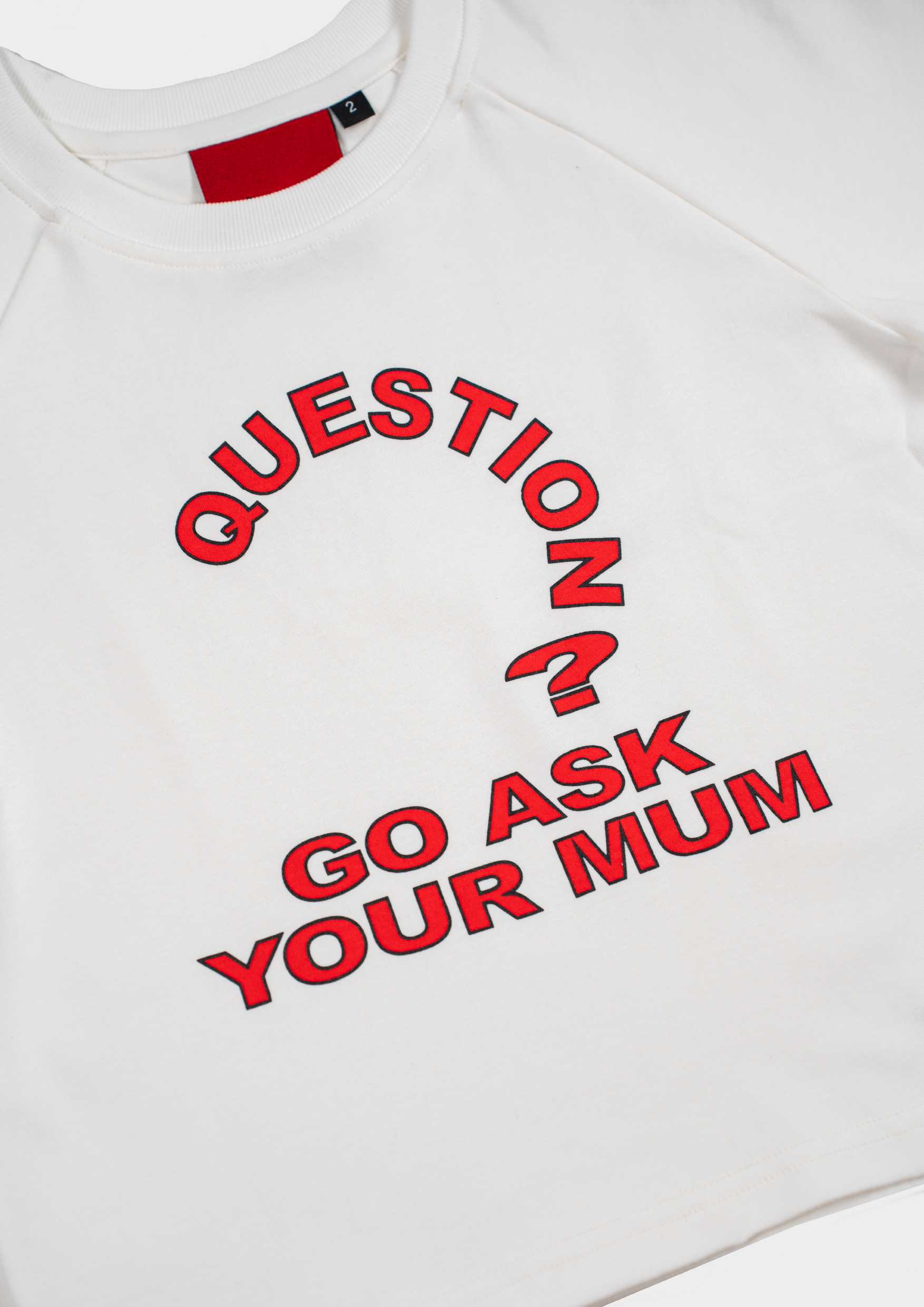 Question Mum Baby Tee White