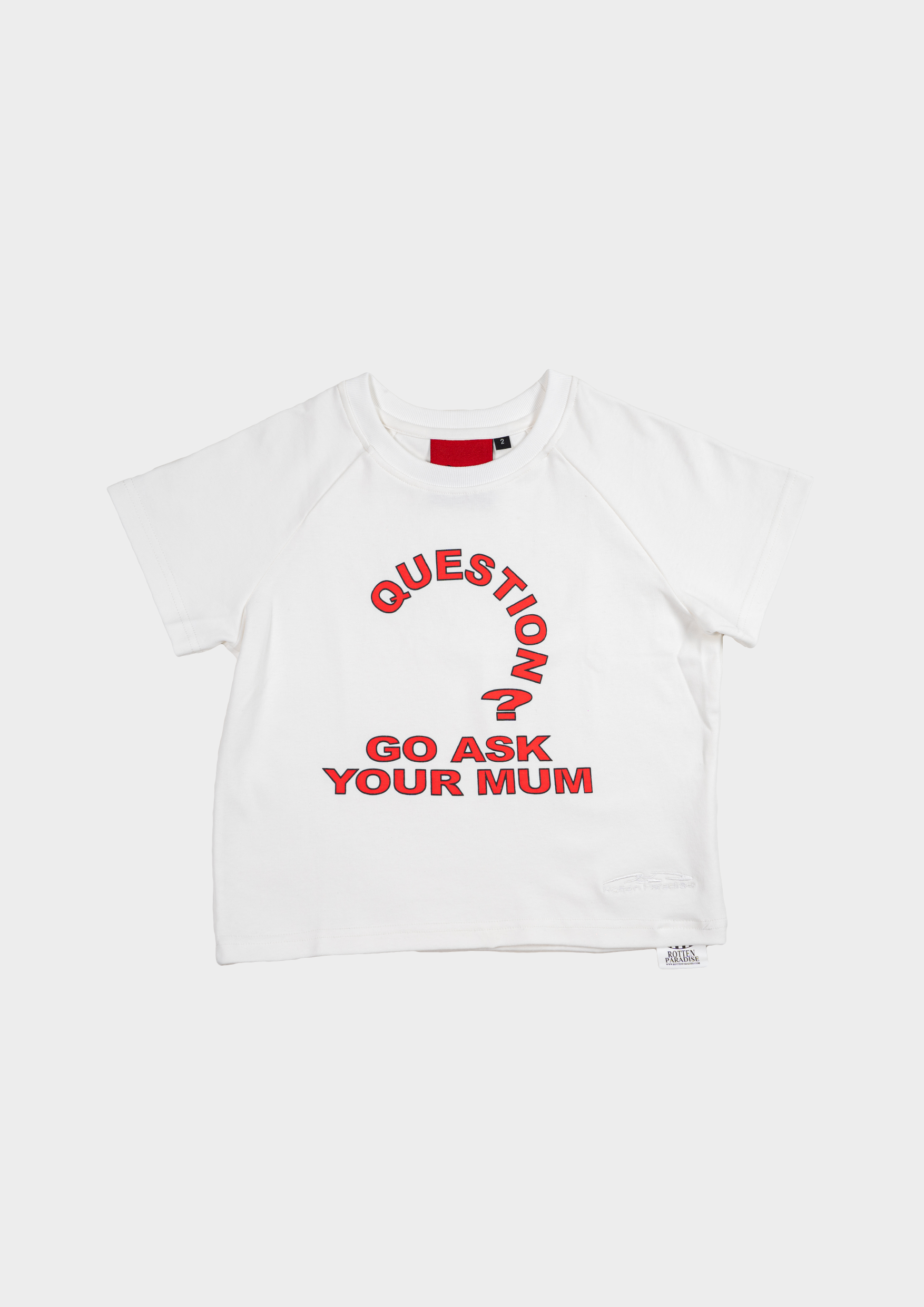 Question Mum Baby Tee White