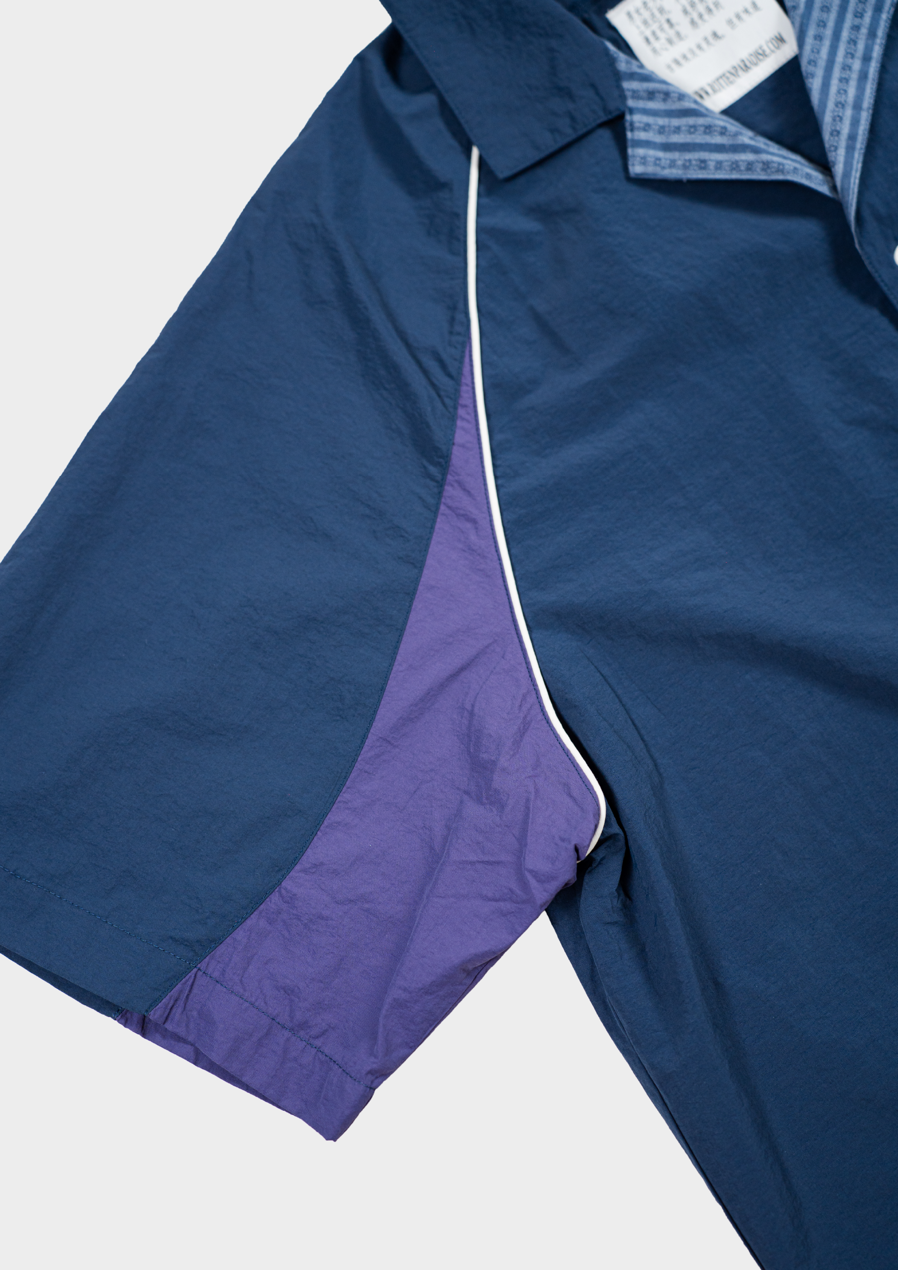 Papa Contrast Boxy Shirt Navy