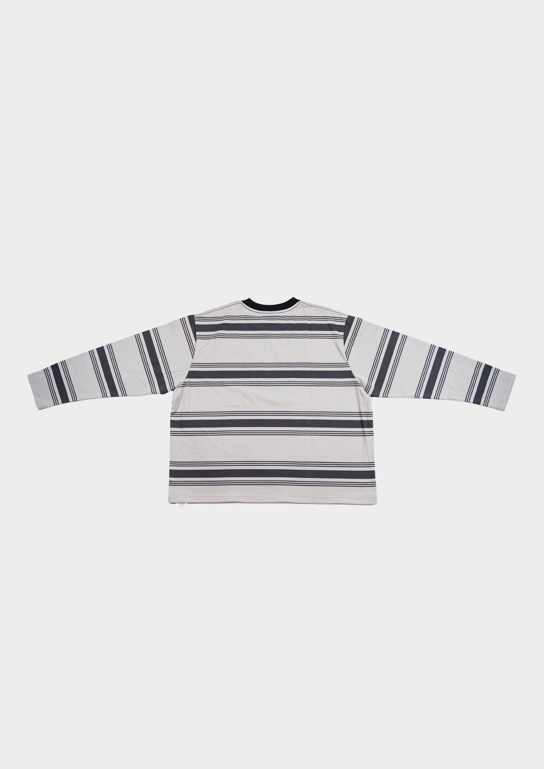 Logo Stripe Cropped L/S Tee Grey
