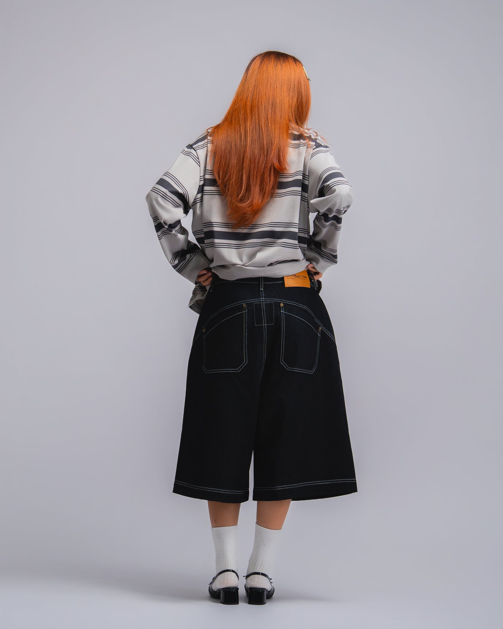 Drift Line Wide Fit Shorts Denim