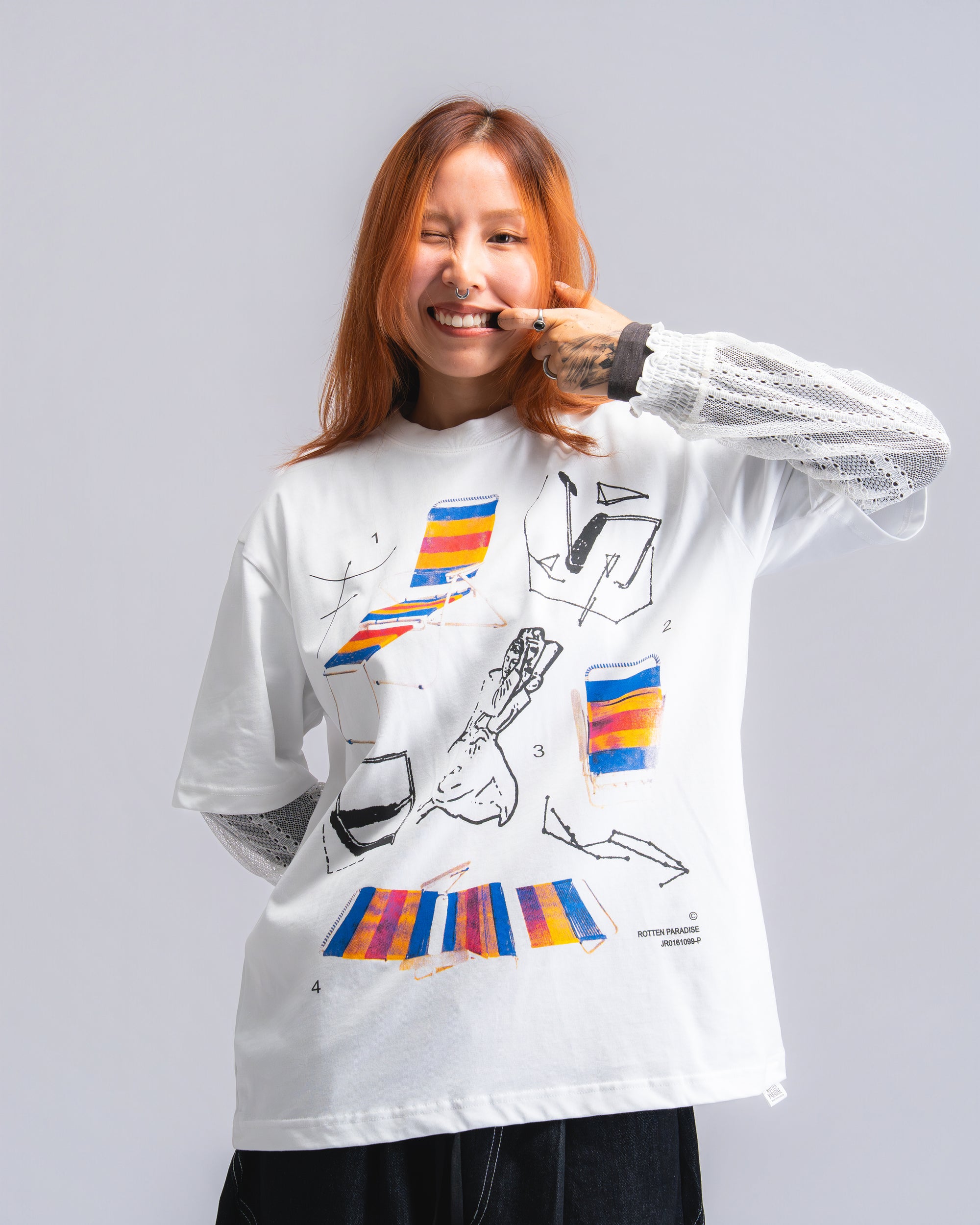 Lazy Chair Tee White