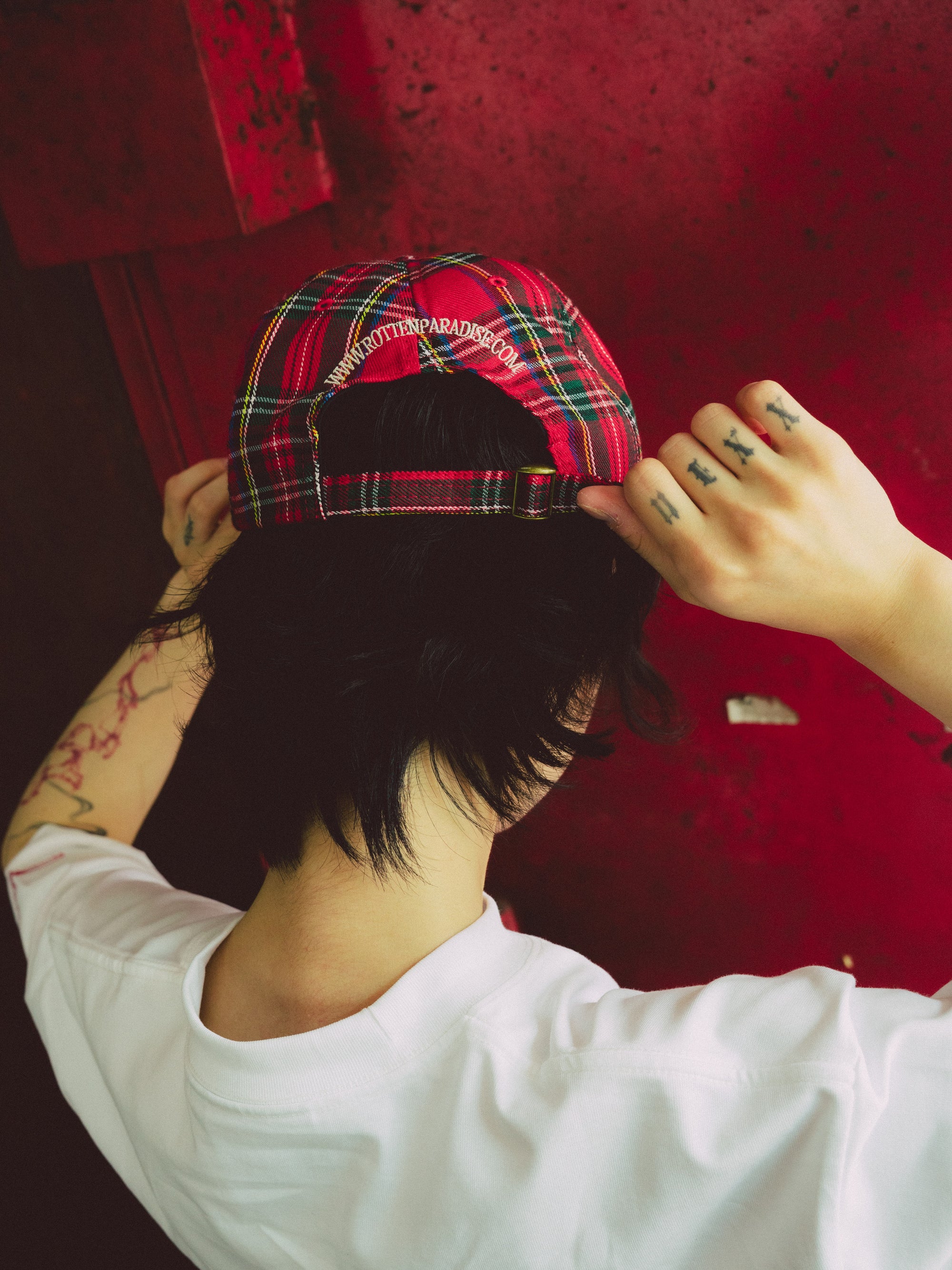 Trading Cap Plaid Red