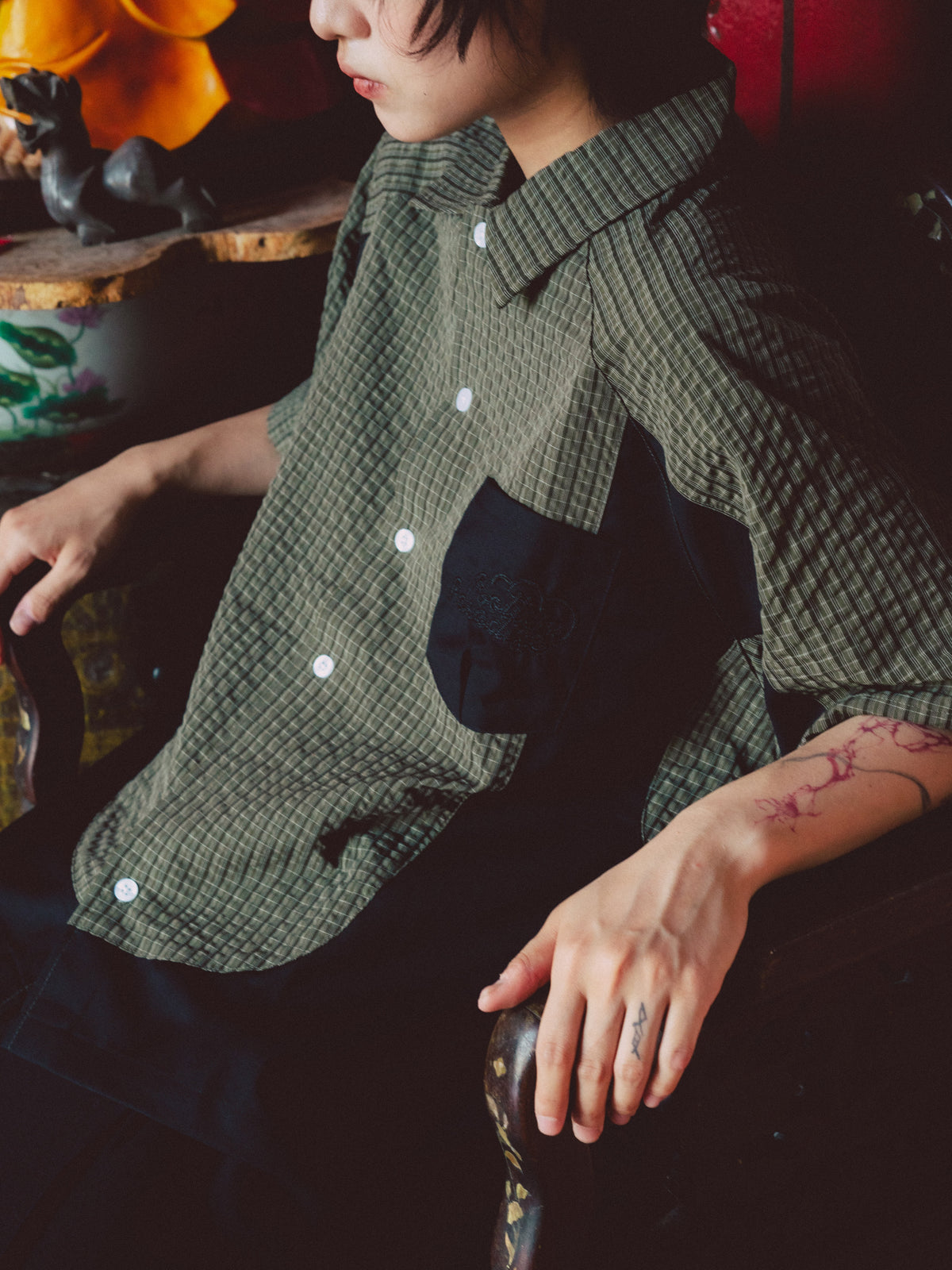 Checkered Boxy Shirt V2 Green