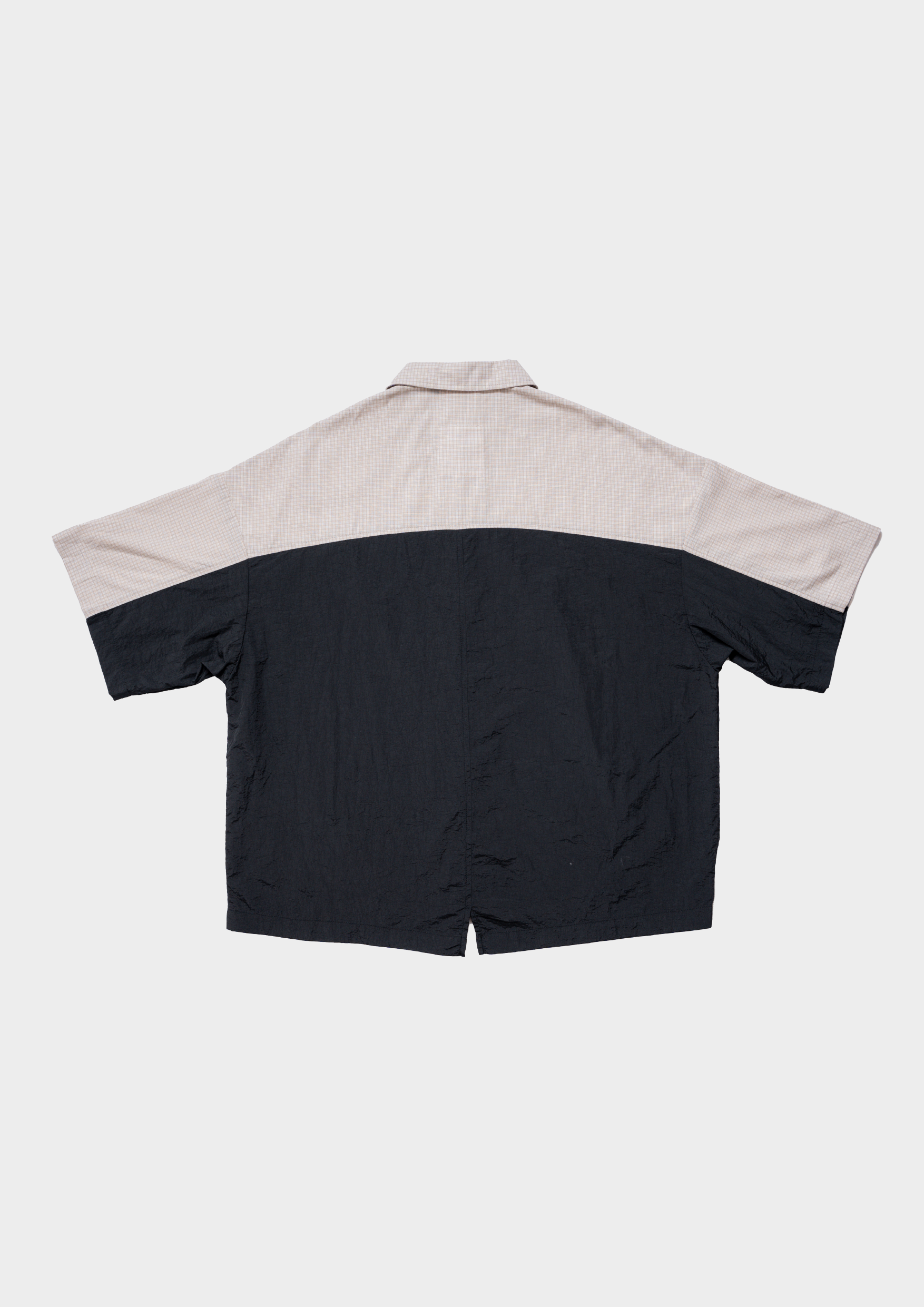 Checkered Boxy Shirt Cream