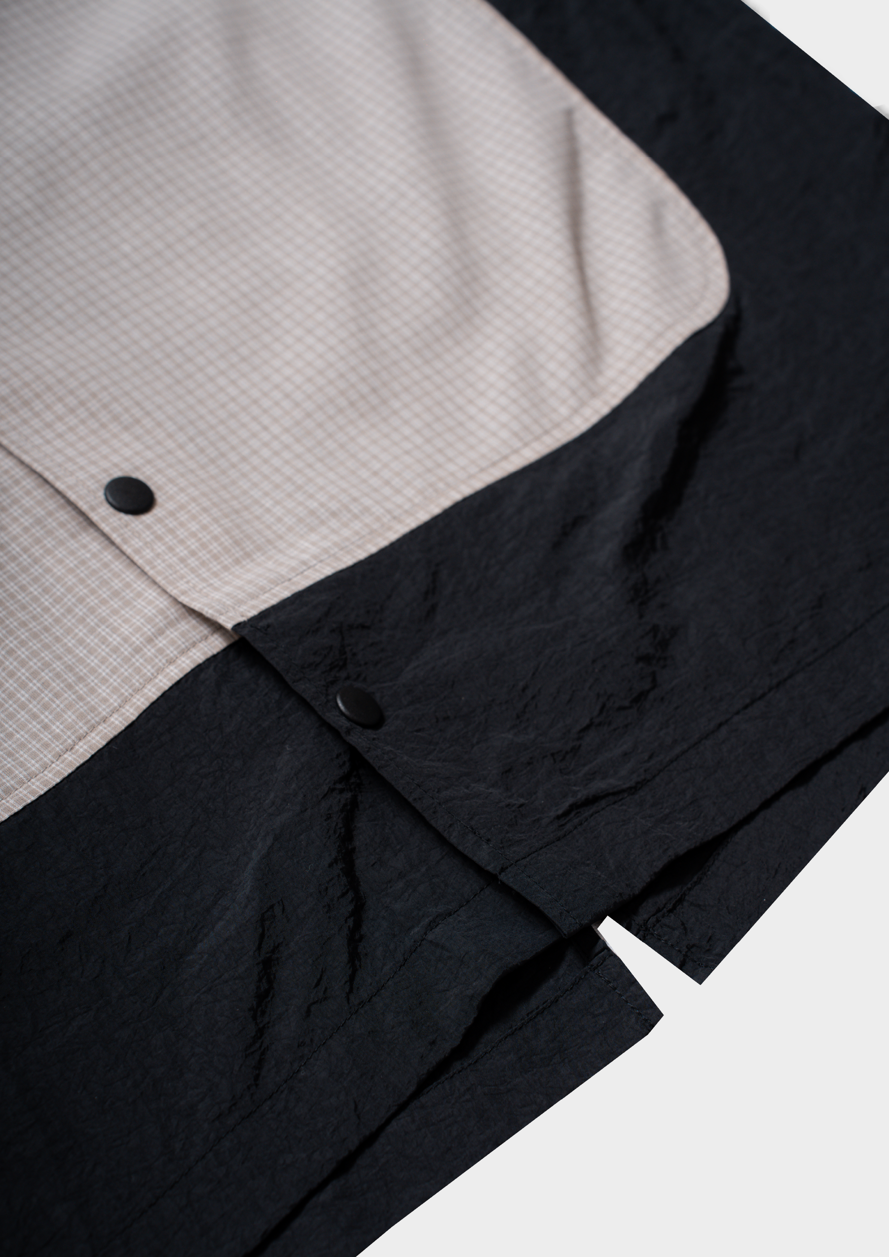 Checkered Boxy Shirt Cream