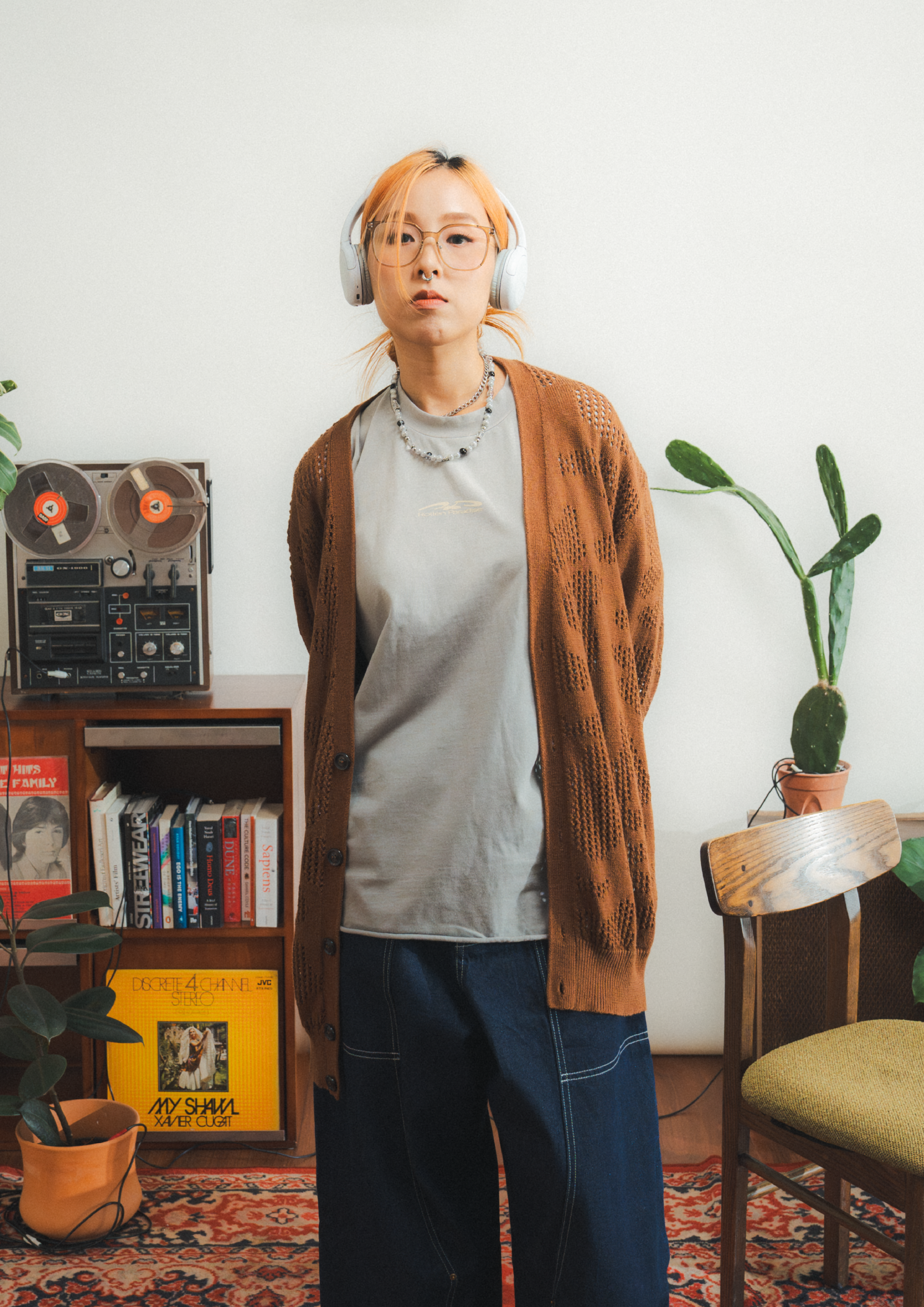 Damaged Logo Tee Grey