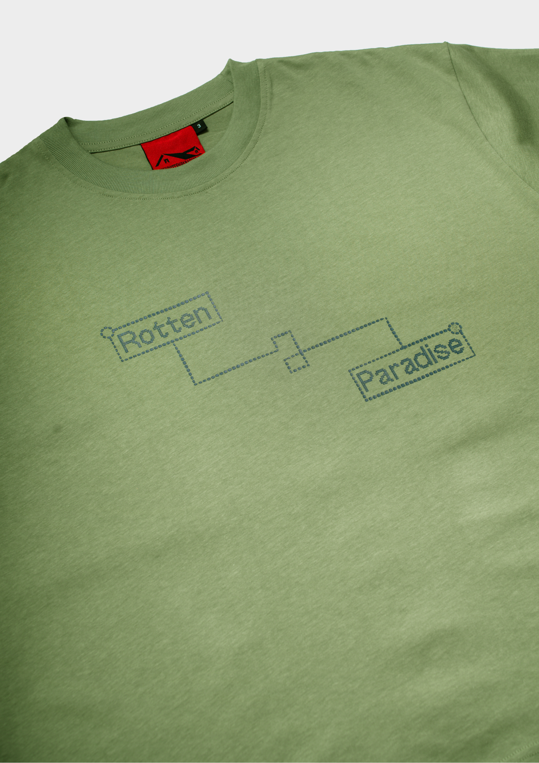Frequency Cropped Tee Green