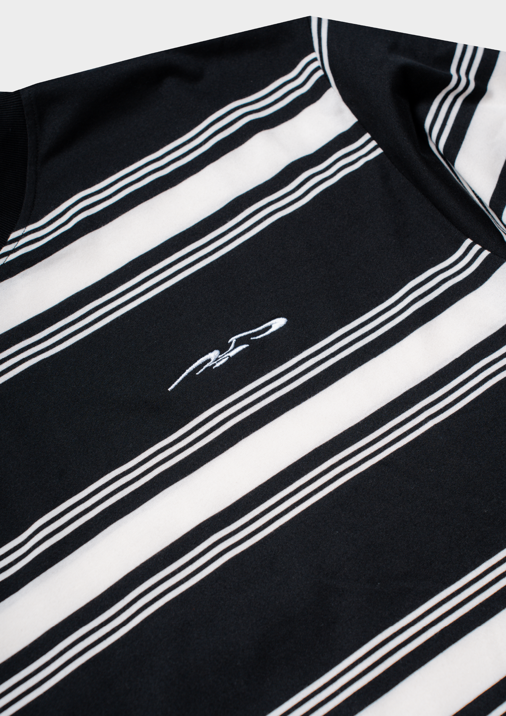 Logo Stripe Cropped L/S Tee Black