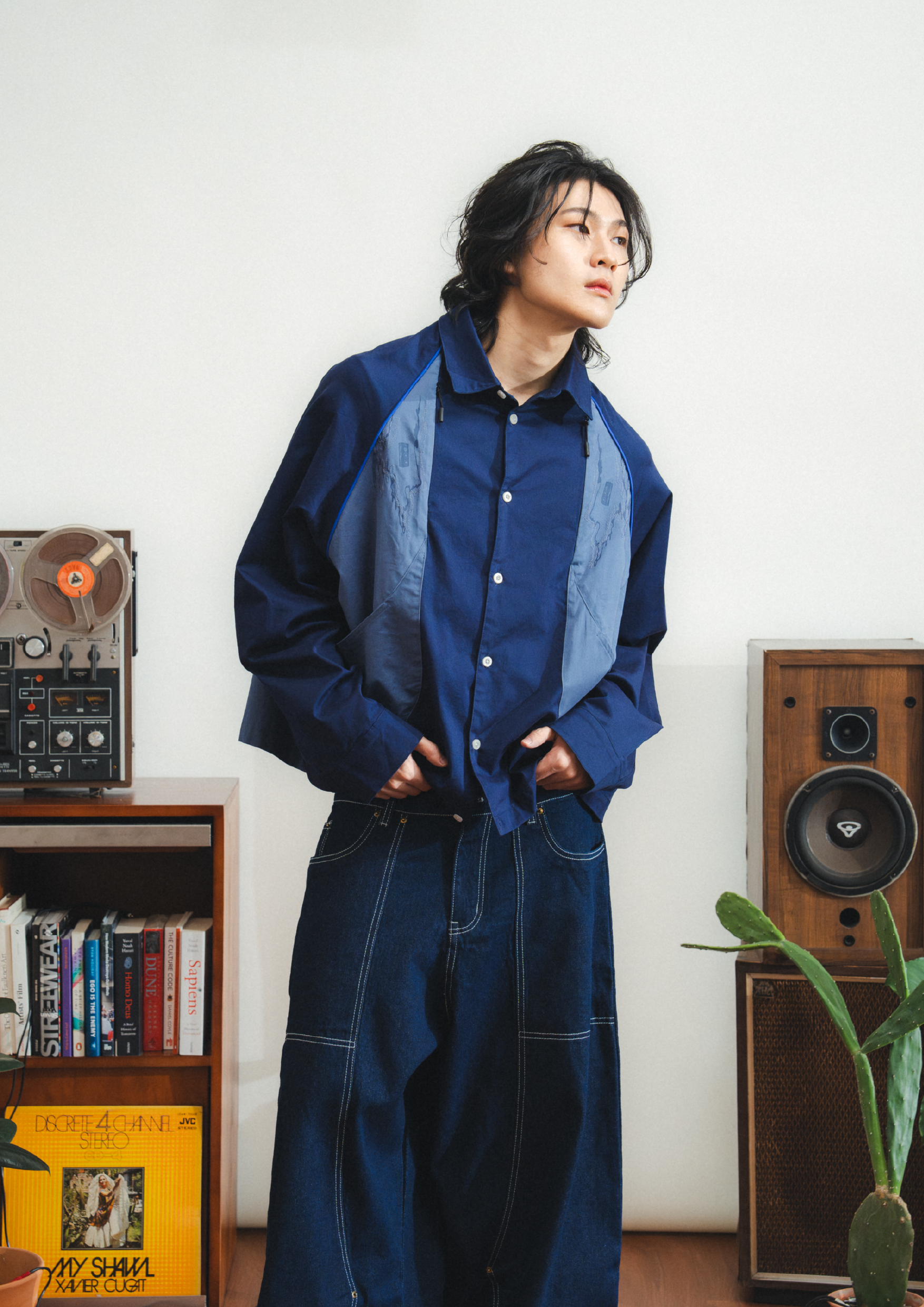 Speaker L/S Shirt Blue