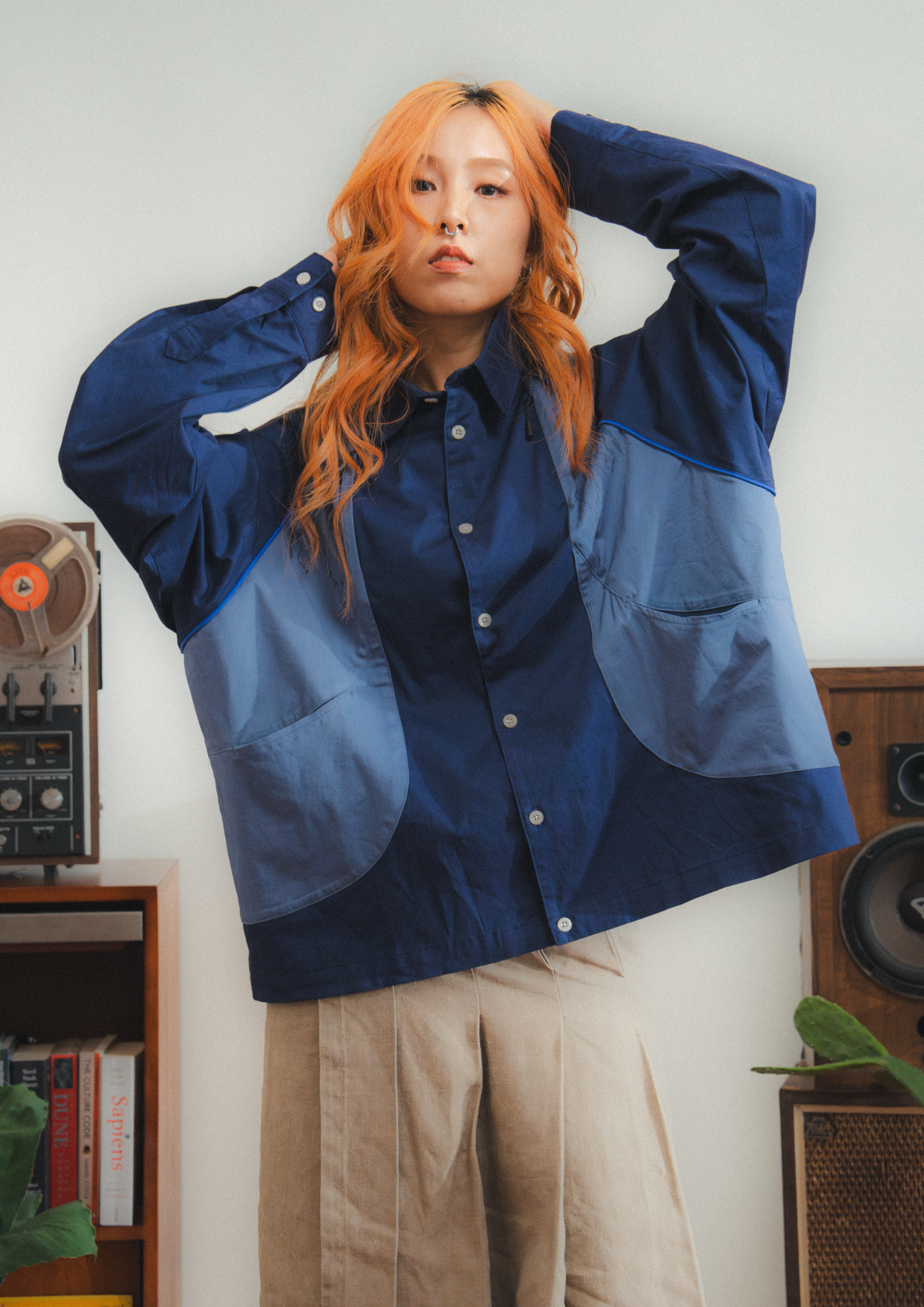 Speaker L/S Shirt Blue