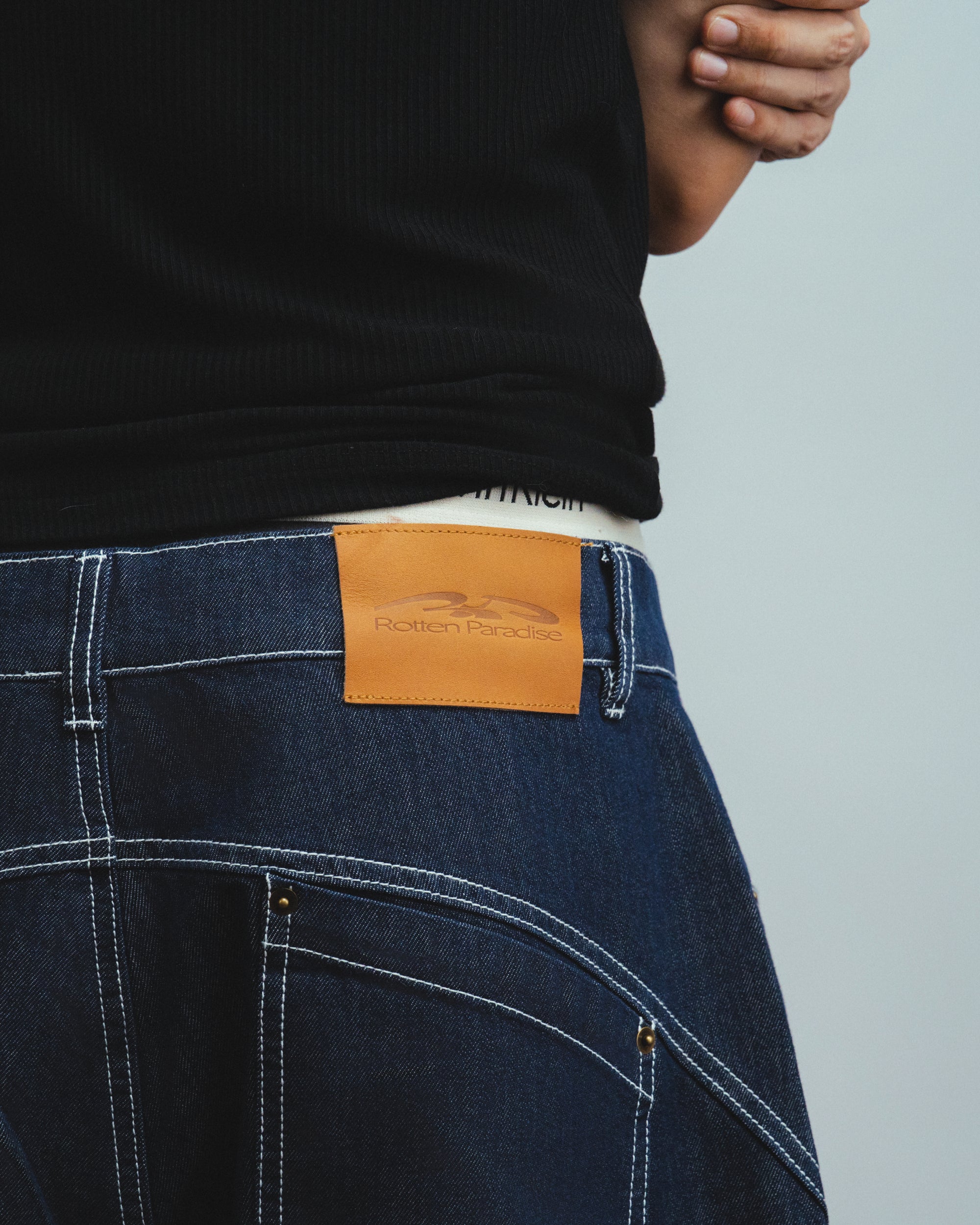 Drift Line Wide Fit Shorts Denim Blue