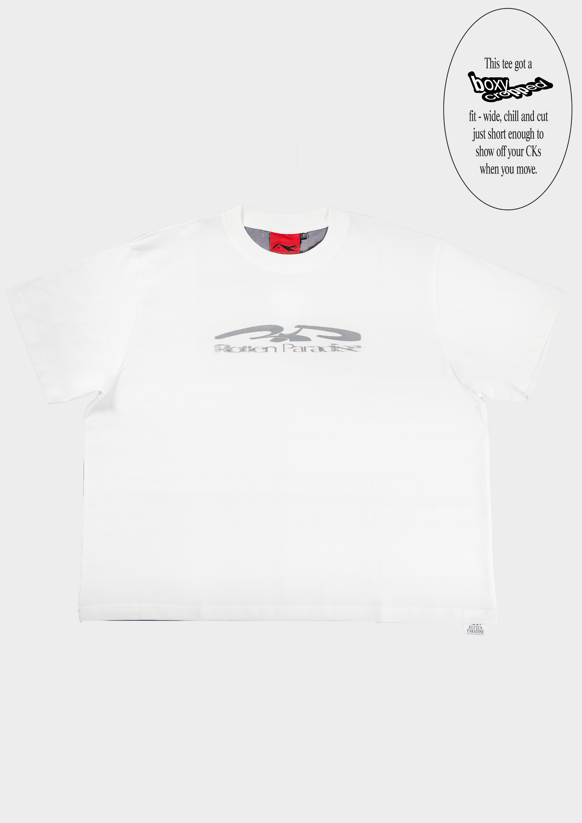 Fading Cropped Tee White